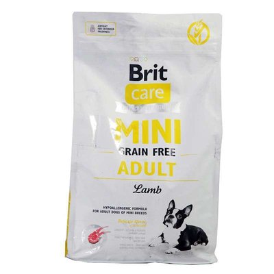 Brit Care Mini Grain Free Adult Lamb - Сухий беззерновий корм з ягням для дорослих собак мініатюрних порід 170771/0114 фото