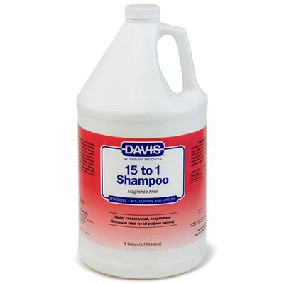Davis 15 to 1 Shampoo Fragrance-Free 1:15 - Шампунь без запаху для собак, котів, концентрат, 3,8 л 15SG фото
