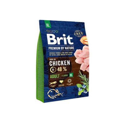 Brit Premium Adult XL - Сухий корм з куркою для дорослих собак гігантських порід 170832/6512 фото