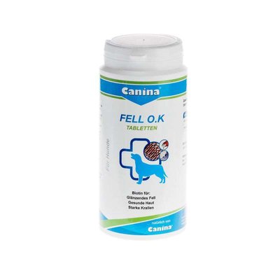 Canina Fell O.K - Таблетки с биотином для собак 101306 AD_pause фото