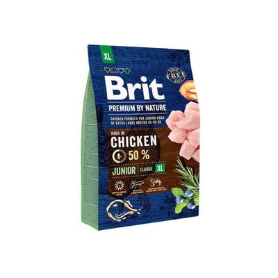 Brit Premium Junior XL - Сухий корм з куркою для цуценят і молодих собак гігантських порід 170830/6499 фото