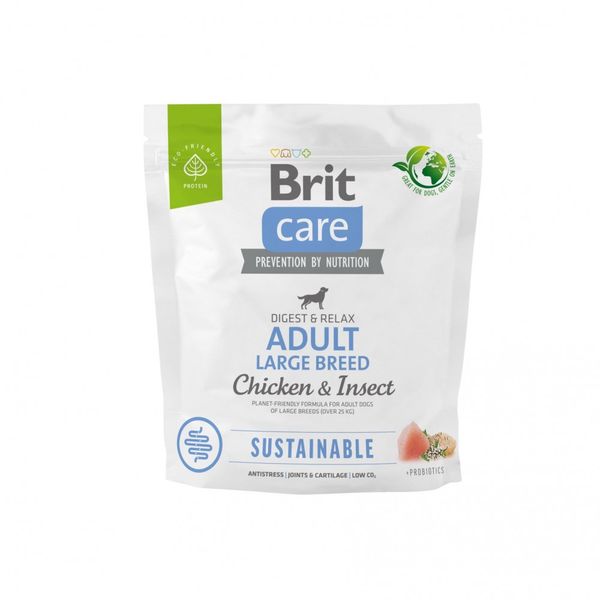 Brit Care Dog Sustainable Adult Large Breed - Сухой корм для собак больших пород, с курицей и насекомыми 172181 фото