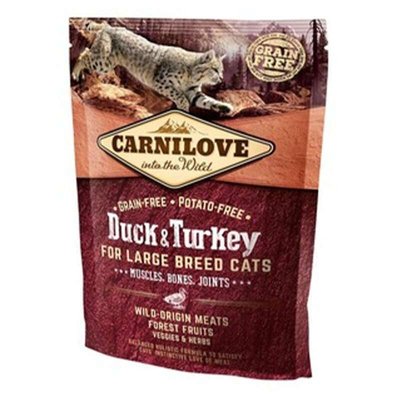 Carnilove Duck & Turkey for Large Breed Cats - Сухий корм з качкою та індичкою для великих порід котів 170195/2775 фото