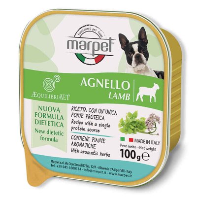 Marpet AequilibriaVET All Breeds Lamb - Консервований корм з м'ясом ягняти для дорослих собак різних порід CH16/100 фото