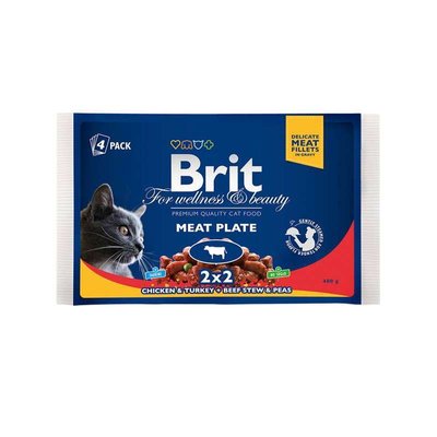 Brit Premium Cat Meat Plate - Набір паучів "М'ясна тарілка" для котів 100277 /506262 фото