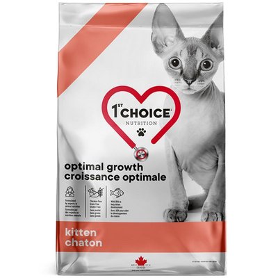 1st Choice Kitten Optimal Growth - Сухой корм с рыбой для котят с чувствительным пищеварением ФЧККР4,54 фото