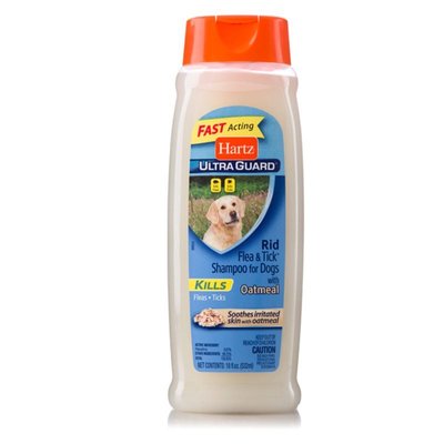 Hartz Ultra Guard Rid Flea & Tick Dog Shampoo with Oatmeal - Шампунь для собак від бліх та кліщів для подразненої шкіри з вівсяною олією H02305 фото