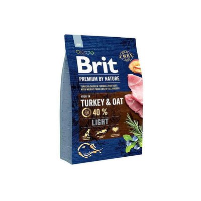 Brit Premium Light - Сухий корм з індичкою для собак з надмірною вагою 170839/6581 фото