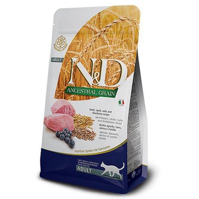 Farmina N&D Low Grain Cat Lamb & Blueberry Adult - Низкозерновой сухой корм с ягненком и черникой для взрослых котов PND0030041 фото
