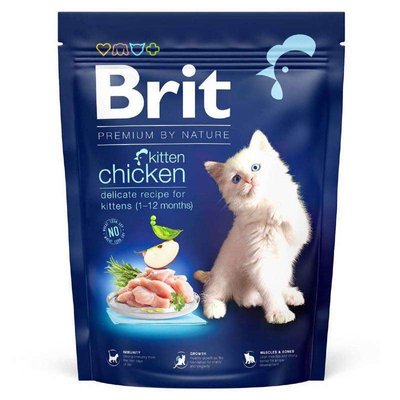 Brit Premium by Nature Cat Kitten Chicken - Сухий корм з куркою для кошенят всіх порід 171842 фото