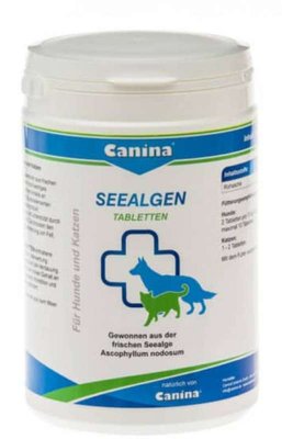 Canina Seealgen - Таблетки з водоростей для котів та собак, що сприяють пігментації шерсті 130511 AD_pause фото