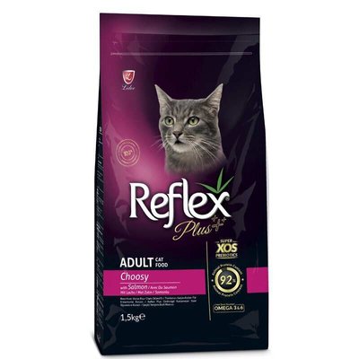 Reflex Plus Adult Cat Choosy Salmon – Сухой корм с лососем для привередливых котов RFX-309 фото