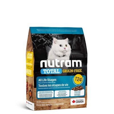 Nutram T24 Total Grain-Free Salmon & Trout Cat - Сухой корм с лососем и форелью для котов T24_(340g) фото