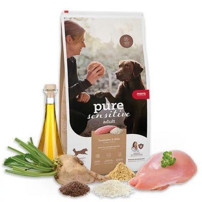 Mera Dog Pure Sensitive Adult Truthahn & Reis - сухой корм для взрослых собак с индейкой и рисом 056781 - 6726 фото