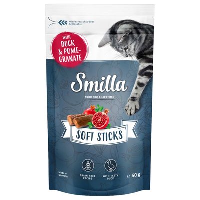 Smilla Soft Sticks - Ласощі беззернові качка та гранат для котів sm_duck фото