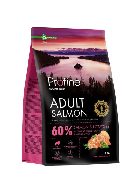 Profine Adult Salmon and Potatoes - Сухий гіпоалергенний корм для дорослих собак з лососем і картоплею 173084 фото