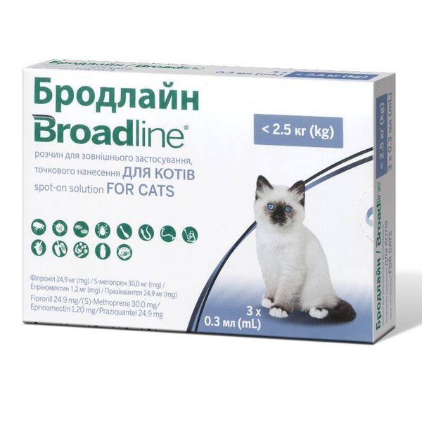 Broadline by Boehringer Ingelheim Spot-on - Протипаразитарні краплі спот-он від бліх, кліщів та гельмінтів для котів 159885 фото