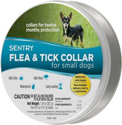 Sentry Flea & Tick Collar for Dogs - Протипаразитарний нашийник Сентрі від бліх і кліщів для собак 39518 фото