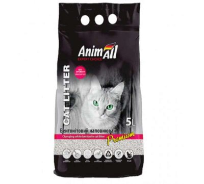 AnimAll Cat litter Premium - Білий бентонітовий наповнювач без запаху для котячого туалету 144572 фото