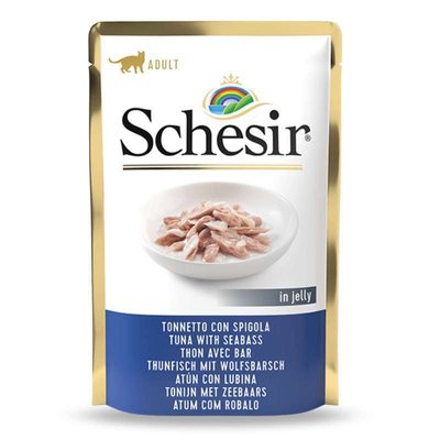 Schesir Tuna & Seabass - Консервированный корм с тунцом и окунем для взрослых котов 171054 фото