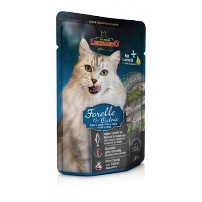 Leonardo Finest Selection Trout & Catnip - Консервированный корм с форелью и кошачьей мятой для котов 75641502 фото