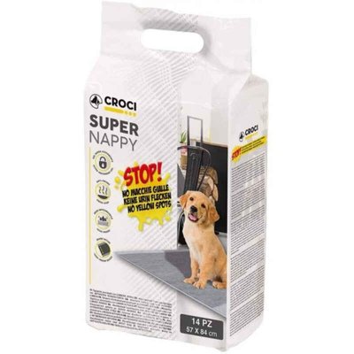 Croci Super Nappy Activated Carbon - Одноразові гігієнічні пелюшки з активованим вугіллям для собак та котів C6028171 уголь фото