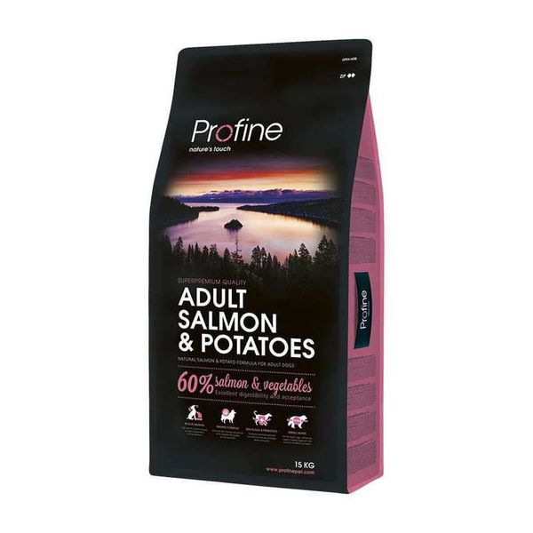 Profine Adult Salmon and Potatoes - Сухий гіпоалергенний корм для дорослих собак з лососем і картоплею 170553/7572 фото