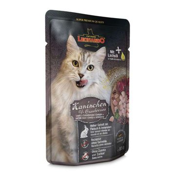 Leonardo Finest Selection Rabbit & Cranberries - Консервированный корм с кроликом и клюквой для котов 75643502 фото