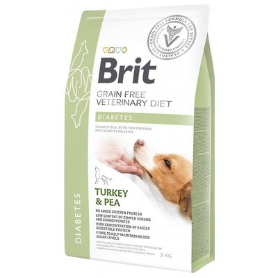 Brit GF Veterinary Diet Dog Diabetes - Беззерновая диета при сахарном диабете с идейкой и горохом для собак 170943/8103 фото