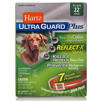 Hartz Ultra Guard Plus Flea&Tick Collar For Dogs And Puppies Reflekt-Х Shield - Ошейник со светоотражающей полосой от блох и клещей для собак Н11068 фото