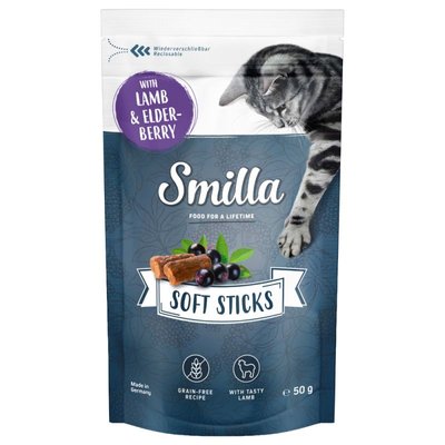 Smilla Soft Sticks - Ласощі беззернові ягня та бузина для котів sm_lamb фото