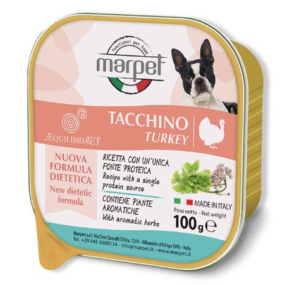 Marpet AequilibriaVET All Breeds Turkey - Консервированный корм с индейкой для взрослых собак различных пород CH19/100 фото