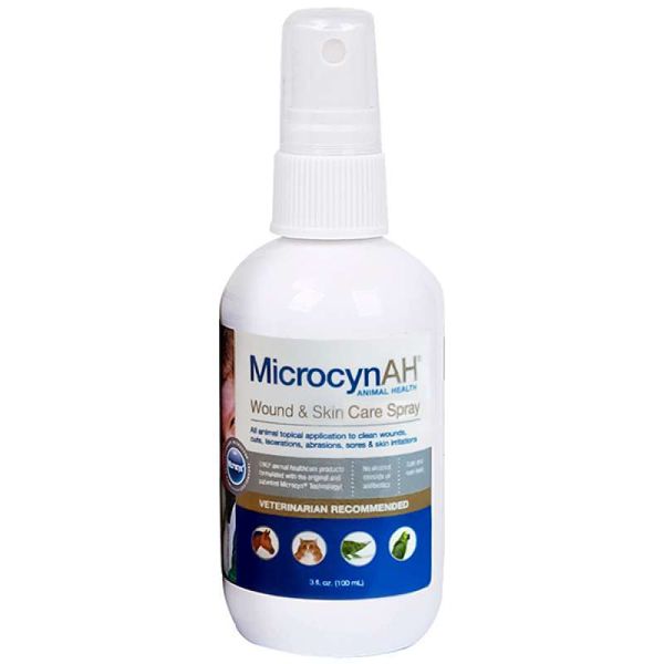 MicrocynAH Wound & Skin Care Liquid - Спрей для обработки ран и ухода за кожей всех видов животных, спрей-жидкость 005241 фото