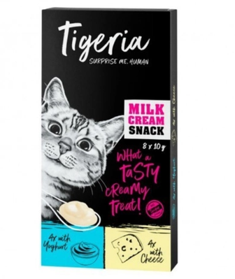 Tigeria Milk Cream Mix - Ласощі зі смаком йогурту та сиру для котів Tig01 фото