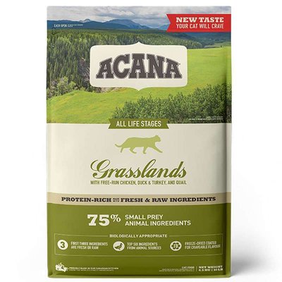 Acana Grasslands for Cat - Сухой корм с мясом утки, цыпленка, индейки и белой рыбы для котят и кошек a71472 фото