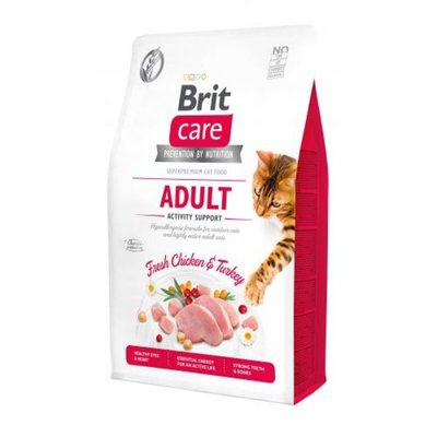 Brit Care Cat Grain-Free Adult Activity Support - Сухий беззерновой корм з індичкою і куркою для дорослих котів з високим рівнем активності 171298/0822 фото