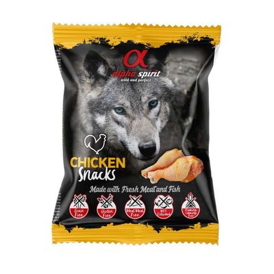 Alpha Spirit Snacks Chicken - Напіввологий смаколик для собак з куркою as4004350 фото