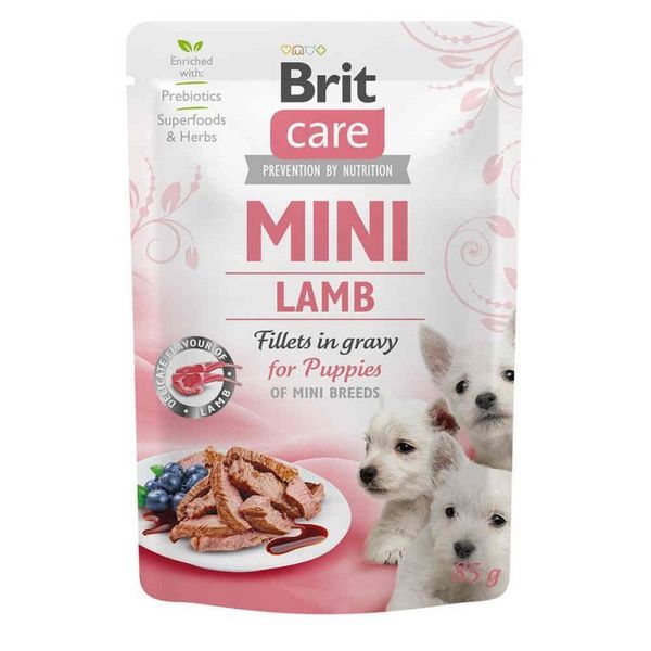 Brit Care Mini Lamb for puppies - Вологий корм з ягням для цуценят дрібних і міні-порід 100911/100216/4418 фото