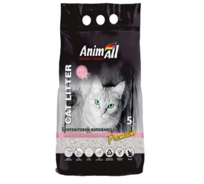 AnimAll Cat litter Premium Baby Powder - Белый бентонитовый наполнитель с ароматом детской присыпки для кошачьих туалетов 144571 фото