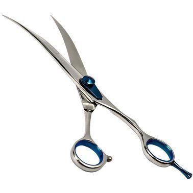 Davis Extreme Edge BLUE Curved - Изогнутые ножницы для стрижки собак S.EB10C фото