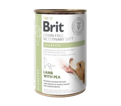 Brit GF Veterinary Diet Dog Diabetes - Вологий корм з ягням для собак із цукровим діабетом 100263/5910 фото