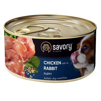Savory Chicken Rabbit Puppy - Вологий корм з кролем та куркою для цуценят 30570 фото