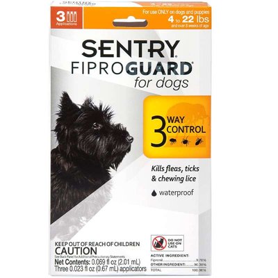Sentry FiproGuard for dog - Краплі ФіпроГард для собак від бліх, вошей і кліщів, 1 піпетка 29502 фото