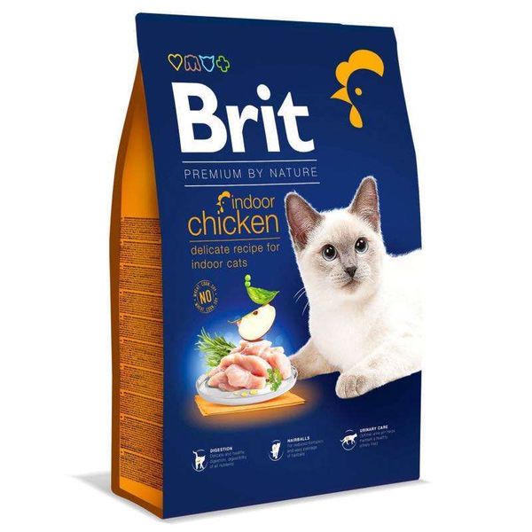 Brit Premium by Nature Cat Indoor Chicken - Сухий корм з куркою для дорослих котів, що живуть в приміщенні 171861/143 фото