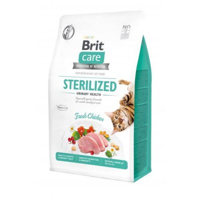 Brit Care Cat Grain-Free Sterilized Urinary Health - Сухий беззерновий корм з куркою для дорослих стерилізованих котів 171287/0747 фото