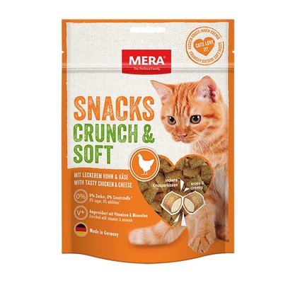 Mera Snacks Crunch & Soft Cat Adult Chicken & Cheese (Huhn & Käse) 083430 - 4035 фото