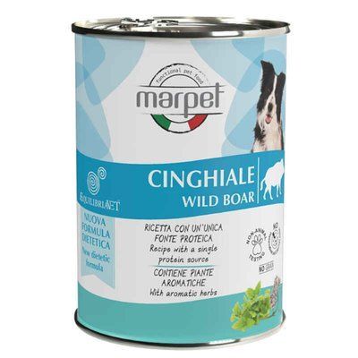 Marpet AequilibriaVET All Breeds Wild Boar - Консервированный корм с мясом дикого кабана для взрослых собак различных пород CH17/410 фото