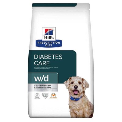 Hill's Prescription Diet w/d Diabetes Care - Корм-диета c курицей для собак при сахарном диабете, избыточном весе 605859 фото