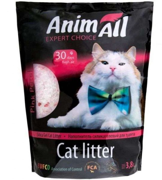 AnimAll Cat litter Pink petal - Наполнитель силикагелевый Розовый лепесток для кошачьего туалета 38973 фото