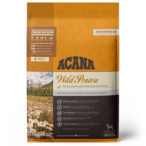 Acana Wild Prairie Recipe 0,34 кг - Сухий корм з м'ясом курчат і індички для собак всіх порід на всіх стадіях життя a54035 фото